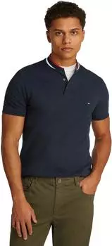 Tommy Hilfiger Slim Fit mit Mandarinkragen Poloshirt kurzarm (Herren)