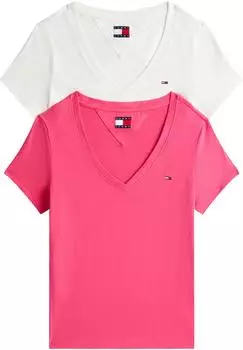 Tommy Hilfiger Slim Fit Roundneck 2er-Pack T-Shirt kurzarm (Damen)