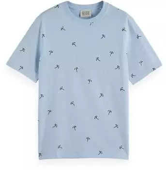 Scotch & Soda Printed T-Shirt kurzarm shirting blue (Herren) (180052)