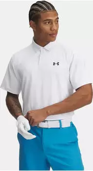 Under Armour Tee To Green Pique Poloshirt kurzarm wei&szlig;/schwarz (Herren) (1390123-100)