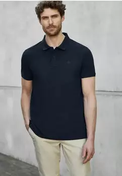 Street One Piqu&eacute;e mit Logo Poloshirt kurzarm dark ink blue (Herren) (D32255816508)