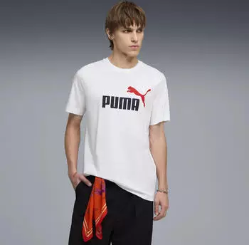 Puma Essentials 2 Colour No. 1 Logo T-Shirt kurzarm puma white/red (Herren) (684708-92)