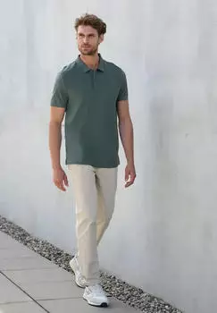 Street One Piqu&eacute;e mit Logo Poloshirt kurzarm teal green (Herren) (D32255816742)