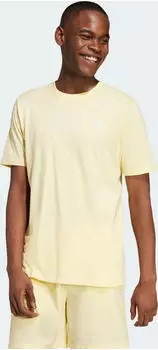 adidas Essentials Single Jersey Embroidered Small Logo T-Shirt kurzarm almost yellow (Herren) (IX0121)