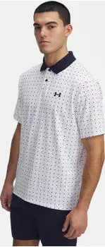 Under Armour Matchplay Printed Poloshirt kurzarm white/midnight navy (Herren) (1377377-106)