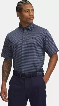 Under Armour Playoff 3.0 Stripe Poloshirt kurzarm midnight navy/downpour gray (Herren) (1378676-424)