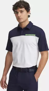 Under Armour Tee To Green Color Block Poloshirt kurzarm midnight navy/white/cyber green (Herren) (1383139-411)