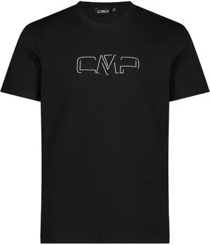 CMP Baumwoll Tropical Print T-Shirt kurzarm schwarz (Herren) (32D8147P-U901)