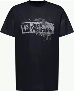 Jack Wolfskin Brand T-Shirt kurzarm wood dark navy (Herren) (A64116-T0298)