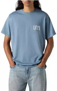 Levis Relaxed Fit Graphic T-Shirt kurzarm serif logo/steam blue (Herren) (161431917)