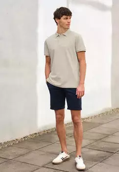 Street One Piqu&eacute;e mit Logo Poloshirt kurzarm basic beige (Herren) (D32255816499)