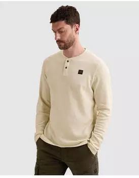 PME Legend Brand Polo Shirt Longsleeve Langarmshirt (89185165) bone white