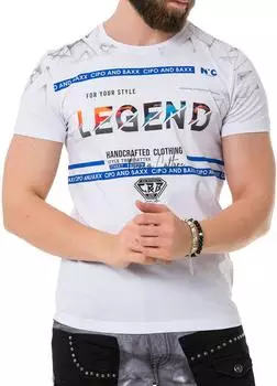 Cipo & Baxx CT481 / CT715 / CT516 Herren T-Shirt (67655210) wei&szlig;