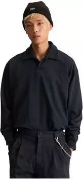 Marc O'Polo Langarm-Poloshirt Relaxed Fit (24445808) schwarz navy