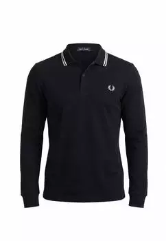 Fred Perry Twin Tipped Long Sleeve Polo Shirt (M3636) navy/ecru/silver blue