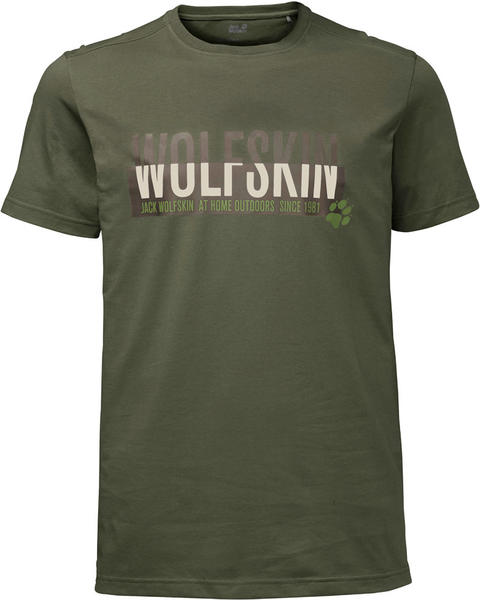 Jack Wolfskin Slogan T-Shirt woodland green