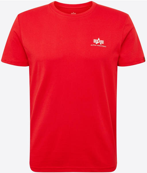 Alpha Industries Basic T Small Logo red