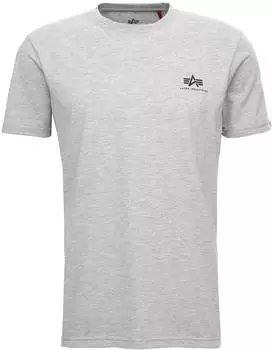 Alpha Industries Basic T Small Logo grey