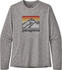 Patagonia Long-Sleeved Capilene Cool Daily Graphic Shirt line logo ridge/feather grey