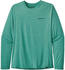 Patagonia Long-Sleeved Capilene Cool Daily Graphic Shirt boardshort logo/beryl green x-dye