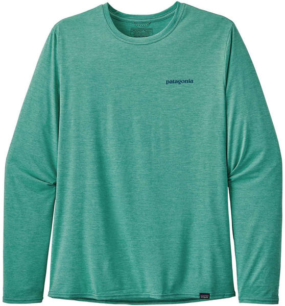 Patagonia Long-Sleeved Capilene Cool Daily Graphic Shirt boardshort logo/beryl green x-dye