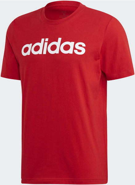 Adidas Essentials Linear Logo T-Shirt scarlet/white (FM6223)