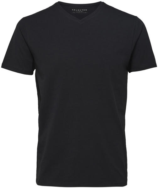 Selected V-Neck T-Shirt (16073458) black