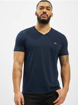 Lacoste T-Shirt aus Pima-Baumwolljersey mit V-Ausschnitt (TH671000) blue