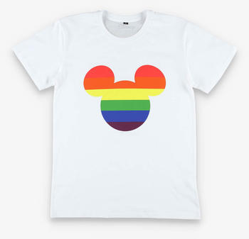 Merchcode T-Shirt Mickey Mouse Rainbow Pride white (MC572220)