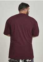 bequemes URBAN CLASSICS Herren T-Shirt Oversize 180 g/m2 mit Baumwolle Bordeaux-Rot -