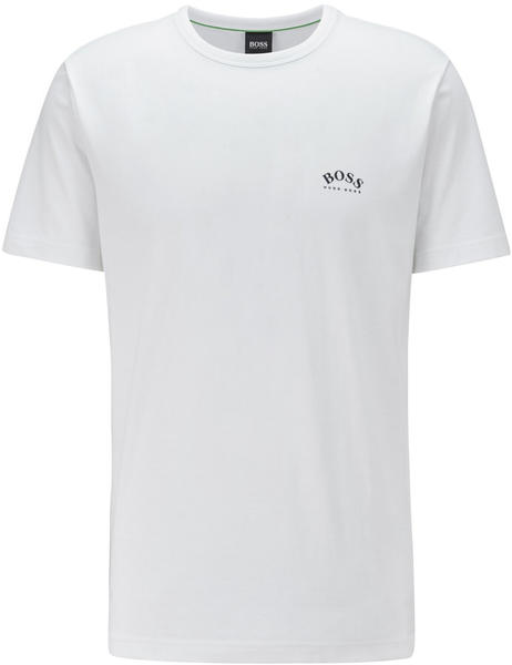 Hugo Boss T-Shirt aus Baumwoll-Jersey mit geschwungenem Logo Style Tee  Curved 50412363 weiß Test TOP Angebote ab 49,95 € (Dezember 2022)