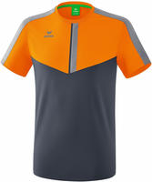Erima 1082026-140, Erima Sport-Tshirt Squad (100% Polyester) orange/grau Jungen,