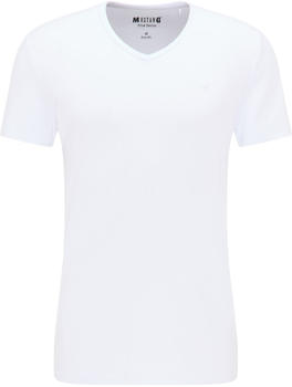 MUSTANG Store GmbH MUSTANG V-Neck T-Shirt (1008814) white