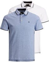 Jack & Jones Poloshirt "JJEPAULOS im Doppelpack mit Logostickerei und Komfort"