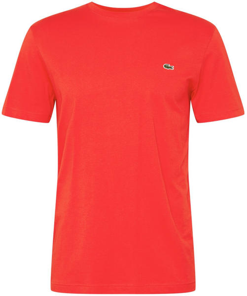 Lacoste Men's Crew Neck Jersey T-Shirt (TH2038) crocodile red
