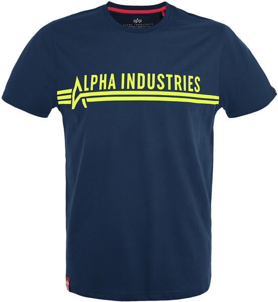 Alpha Industries T-Shirt (126505-435) blue/yellow