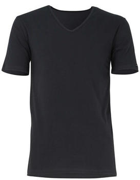 Baldessarini BALDESSARINI Herren T-Shirt uni 2er Pack (090004/6061-0930) schwarz-dunkel-uni