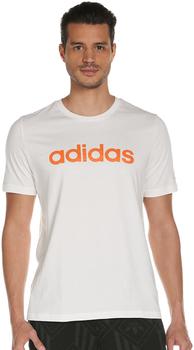 Adidas Essentials Embroidered Linear Logo T-Shirt white/true orange