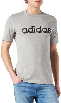 Adidas Essentials Embroidered Linear Logo T-Shirt medium grey heather