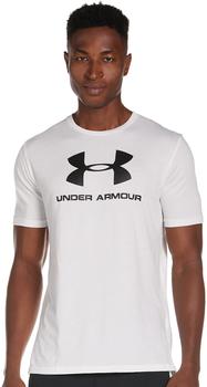 Under Armour UA Sportstyle short sleeves Shirt with logo (1329590-100) white/black