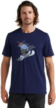 Icebreaker Merino Tech Lite II T-Shirt Ski Rider navy
