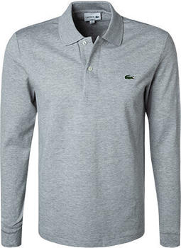 Lacoste Langarmpolo aus meliertem Petit Piqué (L1313) heidekrautgrau