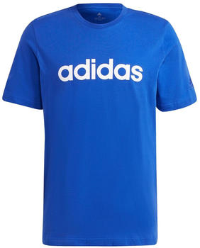 Adidas Essentials Embroidered Linear Logo T-Shirt bold blue/white