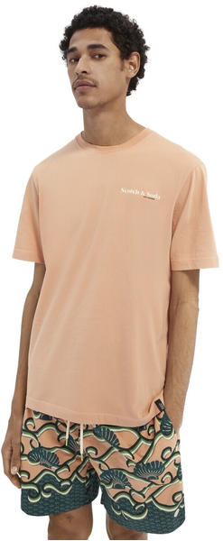 Scotch & Soda T-shirt Mit Grafik-logo Aus Bio-baumwolle (162367) pink horizon
