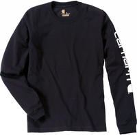 Carhartt Dearborn Relaxed LS Sleeve-logo T-shirt black (BLK) 2XL REG