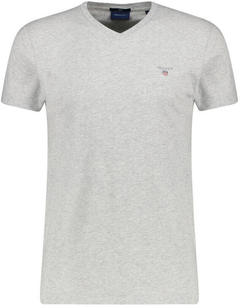 GANT Original Slim Fit V-Neck T-Shirt (234104-94) light grey melange