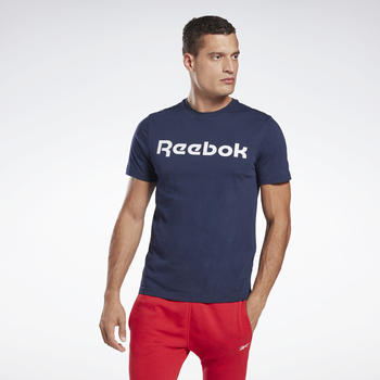 Reebok Graphic Series Linear Logo T-Shirt (GN5378) vector navy/white