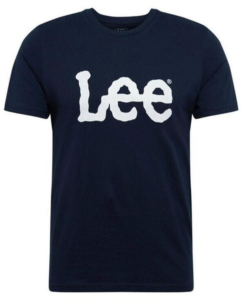 Lee Wobbly Logo Tee navy drop