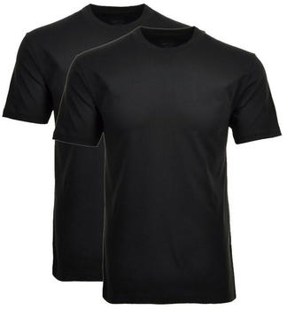 Ragman Regular Fit T-Shirt (2er Pack) schwarz