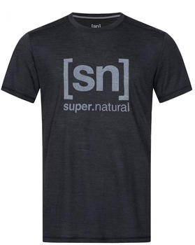 Super Natural M Logo Tee jet black melange